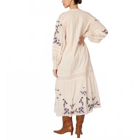 NEW CLEOBELLA heidi midi dress in ivory multi - Picture 4 of 5